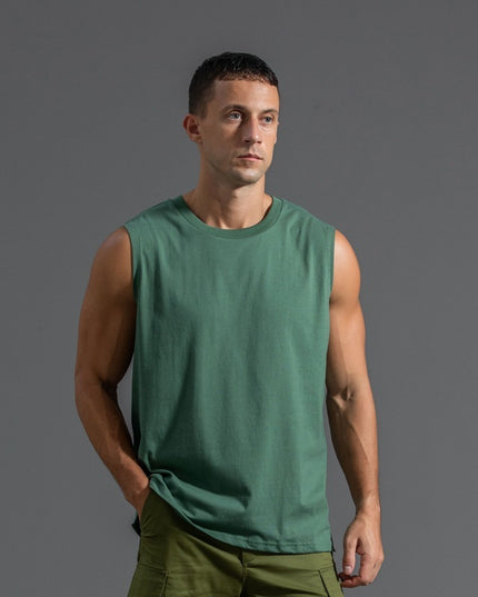 Cotton Sleeveless T-shirt Men's Plus Size Sports