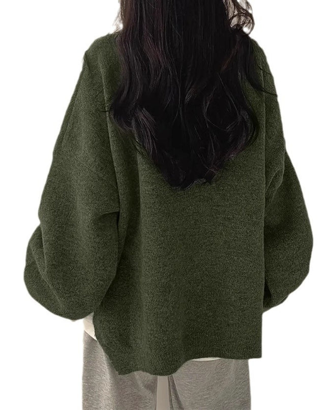 Idle Style Retro Crew Neck Pullover Sweater