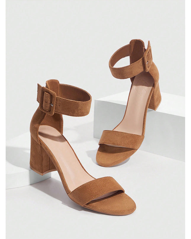 Open Toe Sandals With Heel Wrapped Strap