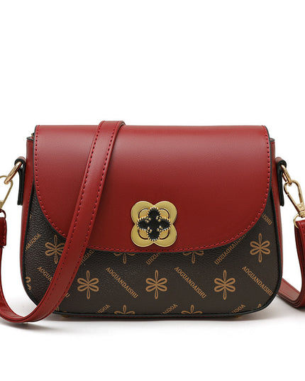 Women's Printed Contrast Color Small Bag