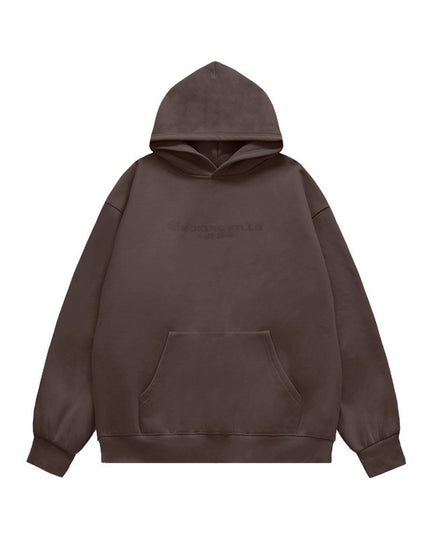 Men's Gel Printing Velvet Padded Hooded Sweatshirt