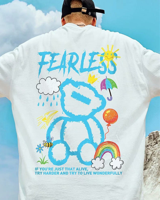 Bear Large Size Short Sleeve T-shirt Men's Trendy Brand