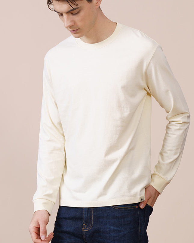 Men's Multicolor Round Neck Casual Couple Long Sleeve T-Shirt