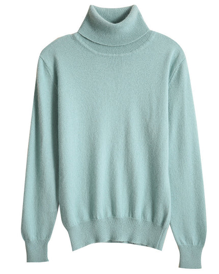 Cashmere Sweater High Lapel Knitted Pullover Bottoming Shirt