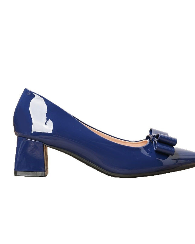 Spring Pointed-toe Bowknot High Heels Wine-red