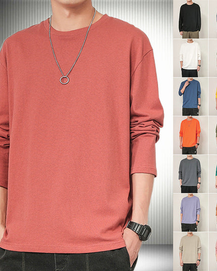 Long Sleeve T-shirt Bottoming Shirt Youth Casual American Round Neck Top