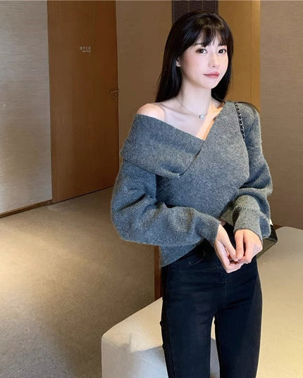 Batwing Sleeve Loose Sweater Sweater For Women