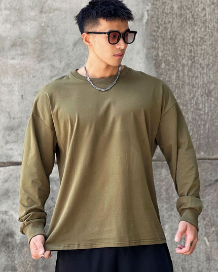 Loose Fitness Clothes Sports Clothes Long Sleeve T-shirt Pullover Hoodie Thin Section Men