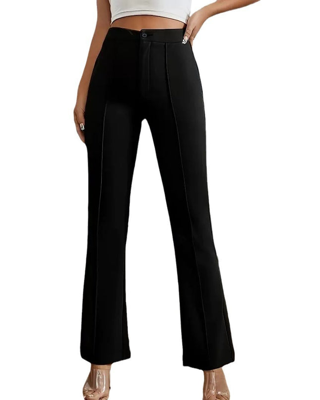 Hip Raise Slimming All-matching Elastic Waistband Small Straight Pants