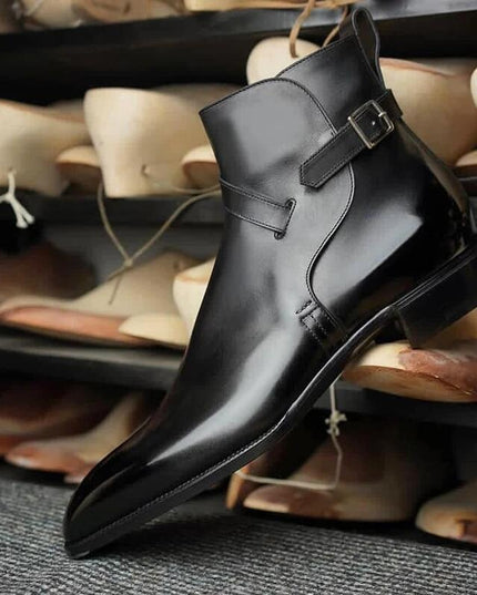 Men's Shoes Explosive Style Men's Boots Buckle Ankle Casual Men's Shoes