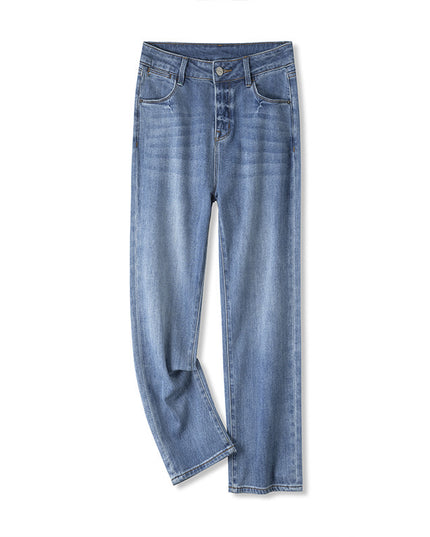 All-match Cropped Straight Jeans For Women