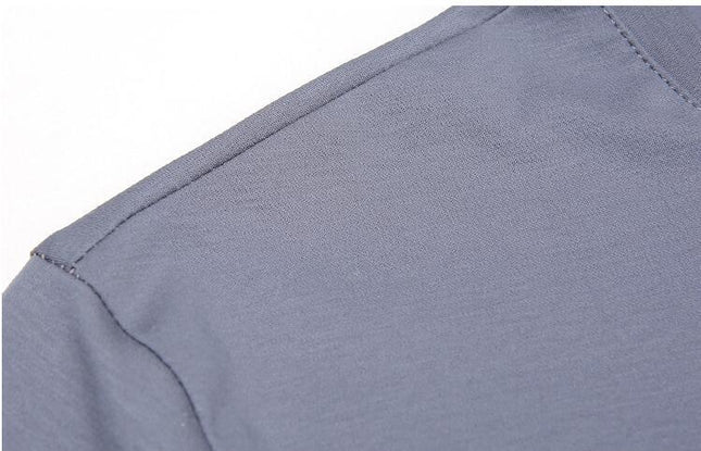 Men's Mercerized Cotton Loose Solid Color Short Sleeves