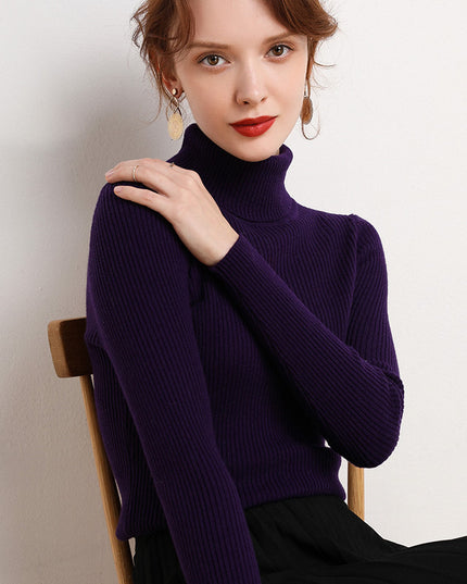New Sweater Women's Turtleneck Pullover Slim Bottoming Shirt Thickened