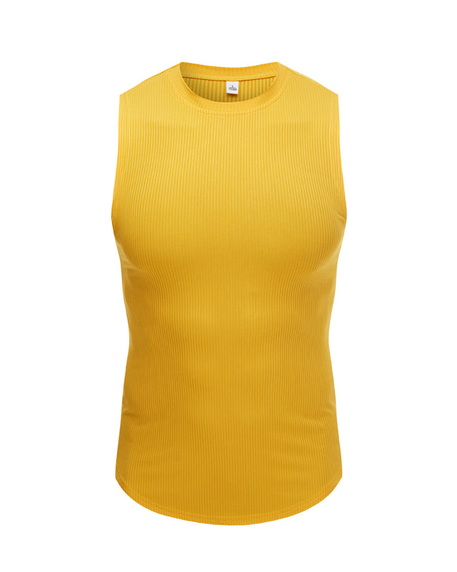 Wide Shoulder Bottoming Sleeveless Thread Vest For Men