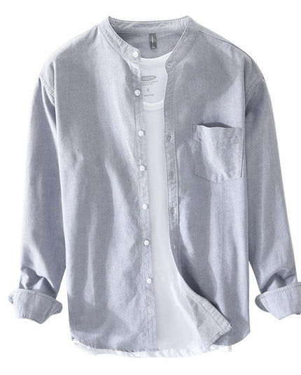 Men's Small Stand Collar Casual Shirt