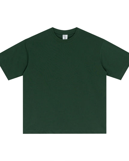 Street Long-staple Cotton Solid Color Short Sleeve