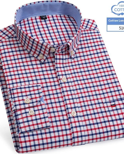 Men's Long-sleeved Cotton Shirt Business Casual Slim-fitting Shirt