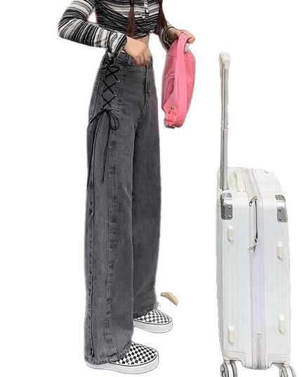 SpringSummer New Straight Loose All-matching Slimming Wide-leg Pants