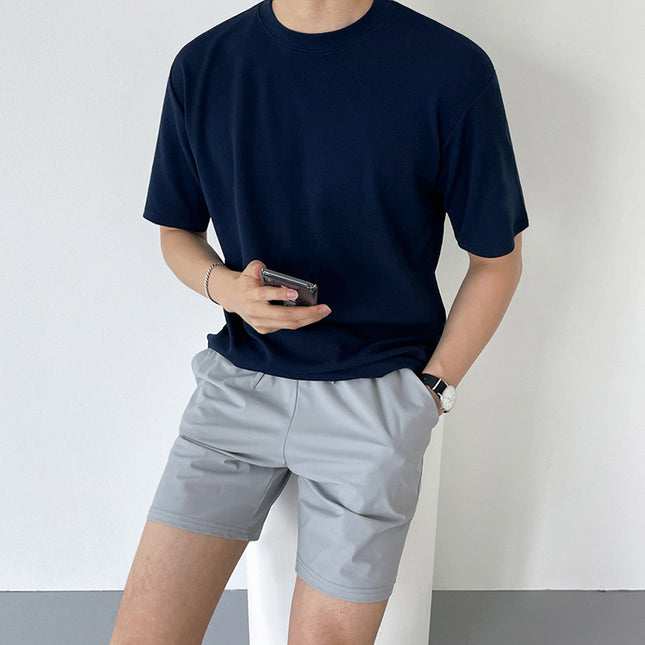 Summer Korean Version Of The Loose Trend Of Casual Solid Color Cotton Linen Half-sleeve Body Shirt