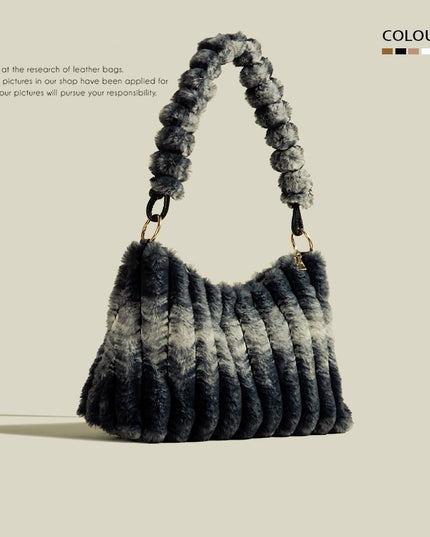 High-grade Plush Underarm Bag Women's Large Capacity Shoulder