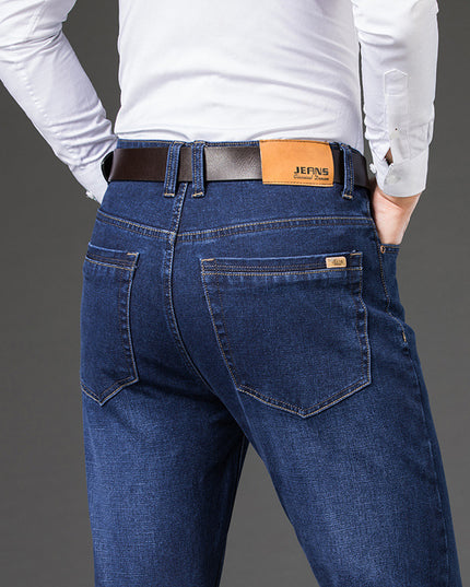 New Men's Jeans Plus Size Stretch Straight Leg