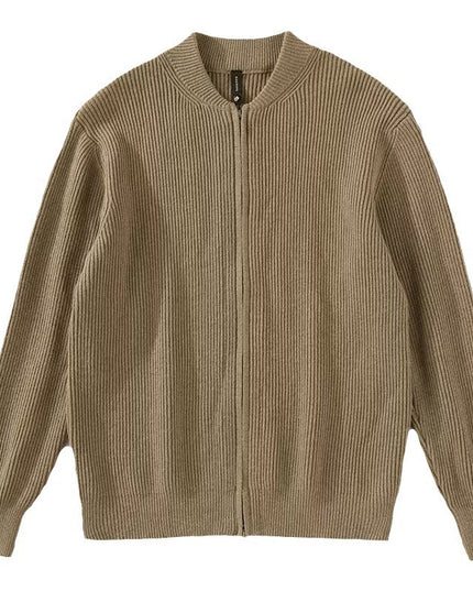 Double Zipper Cardigan Sweater Men's Knitwear Coat