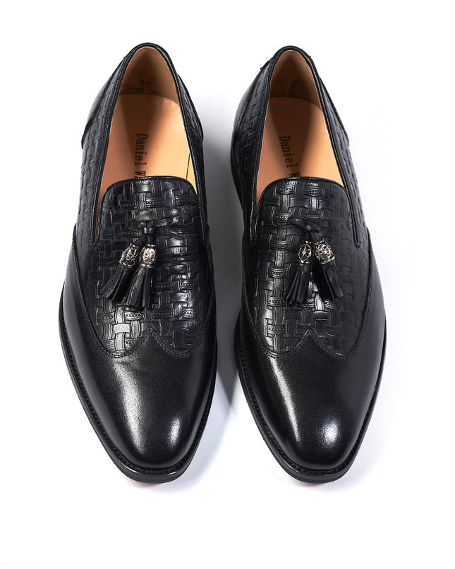 Men's Tassel Business Casual Leather Shoes Handmade Wedding Banquet