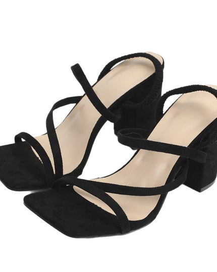 Cross Lace-up High-heeled Sandals Women