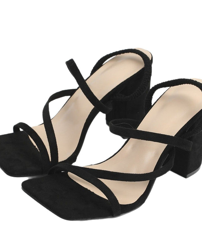 Cross Lace-up High-heeled Sandals Women
