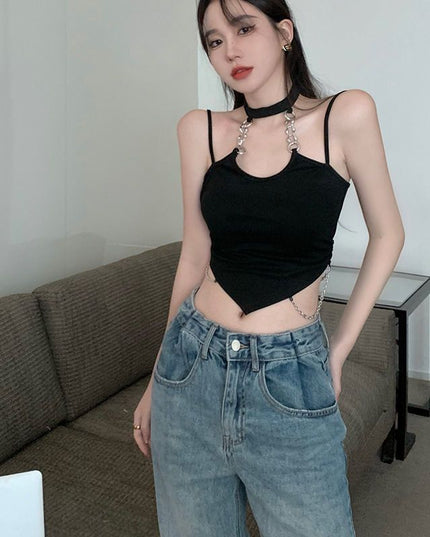 Summer Chain On Neck Hot Girl Sweet Beautiful And Cool Vest