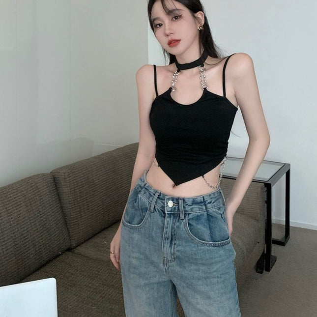 Summer Chain On Neck Hot Girl Sweet Beautiful And Cool Vest