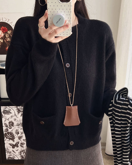 Long Sleeve Women's Knitted Cardigan Top