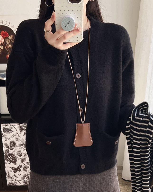 Long Sleeve Women's Knitted Cardigan Top