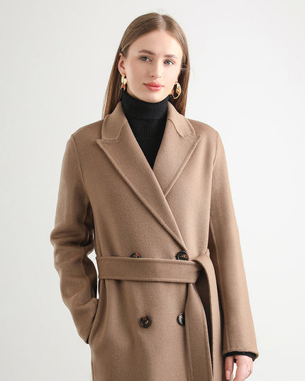 Women's Mid-length Woolen Wool Overcoat Coat