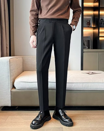Loose Cropped Pants Draping Wide-leg Suit Pants Men's Fashion