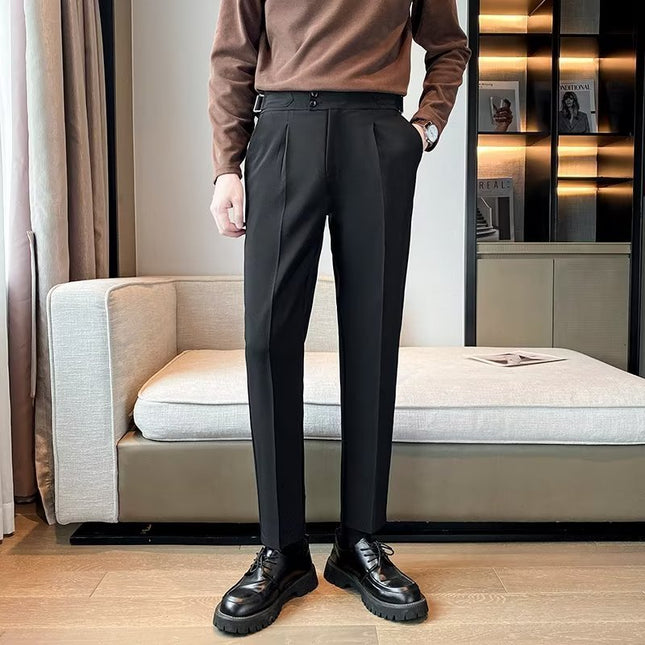 Loose Cropped Pants Draping Wide-leg Suit Pants Men's Fashion