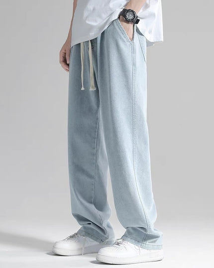 Straight Jeans Men's Loose Drooping Wide Leg Draping Mop