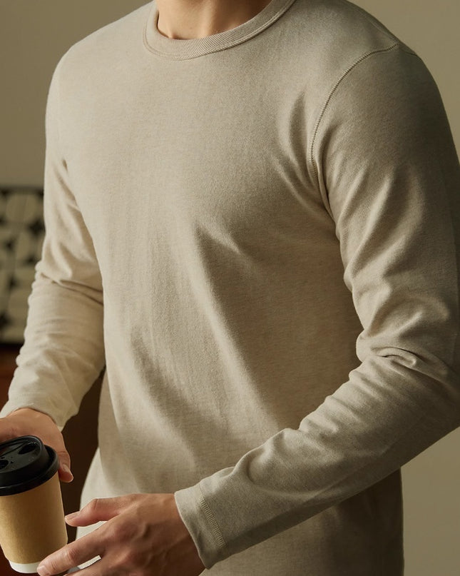 Pure Cotton Basic Style Carbon Brushed All-match Bottoming Shirt