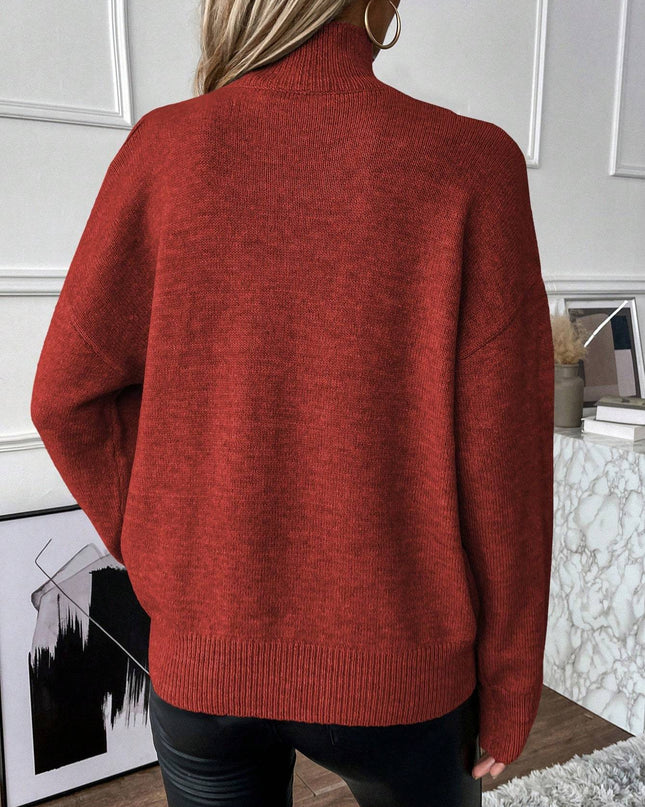 Cold Shoulder 2 In 1 Sweater Long Sleeve Tops