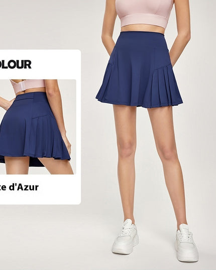 Cool Sports Short Skirt Anti-exposure Fake Two-piece Badminton Pocket