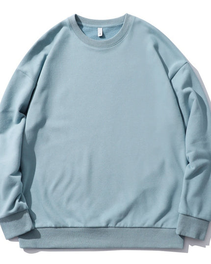 Pullover Solid Color With Fur Sweater Men's Loose Couple Sweater