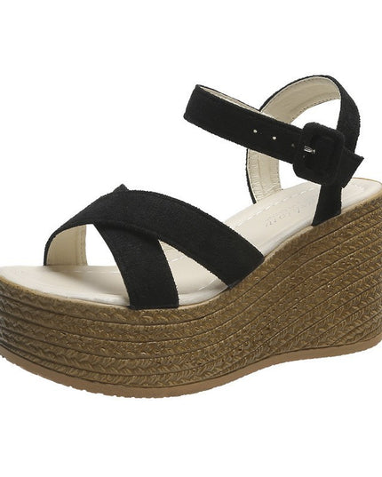 Women's Platform Suede Sandals Summer