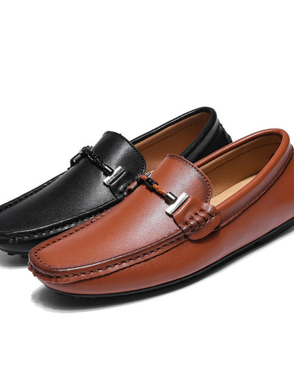 Men's Plus Size British Fashion Casual Leather Shoes