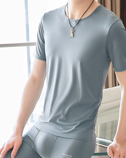 Men's Home Wear Ice Silk Bottoming Shirt
