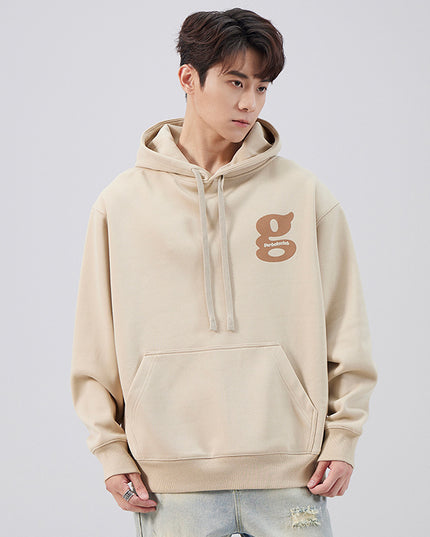 Printed Pullover Hooded Long Sleeves Men's Sweater