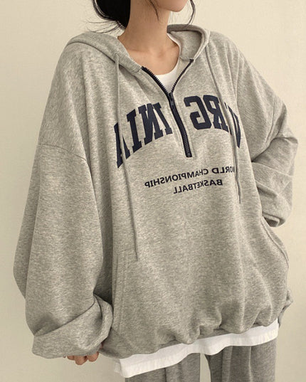 Casual Letters Hooded Pullover Women