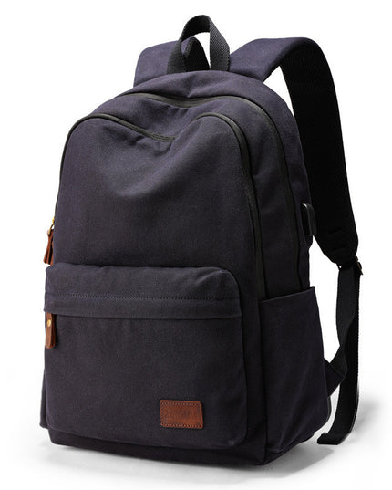Student School Bag Canvas College Student Travel Computer Backpack
