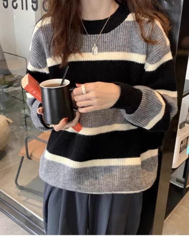 Lazy Wind Retro Outerwear Knitwear Thick