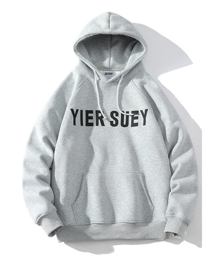 Vintage Fleece-lined Hoodie Thick Coat American Fashion Brand Top