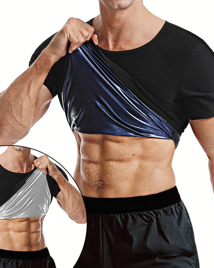 Men's Violently Sweat Sports Short-sleeved Fitness Vest Body Shaper